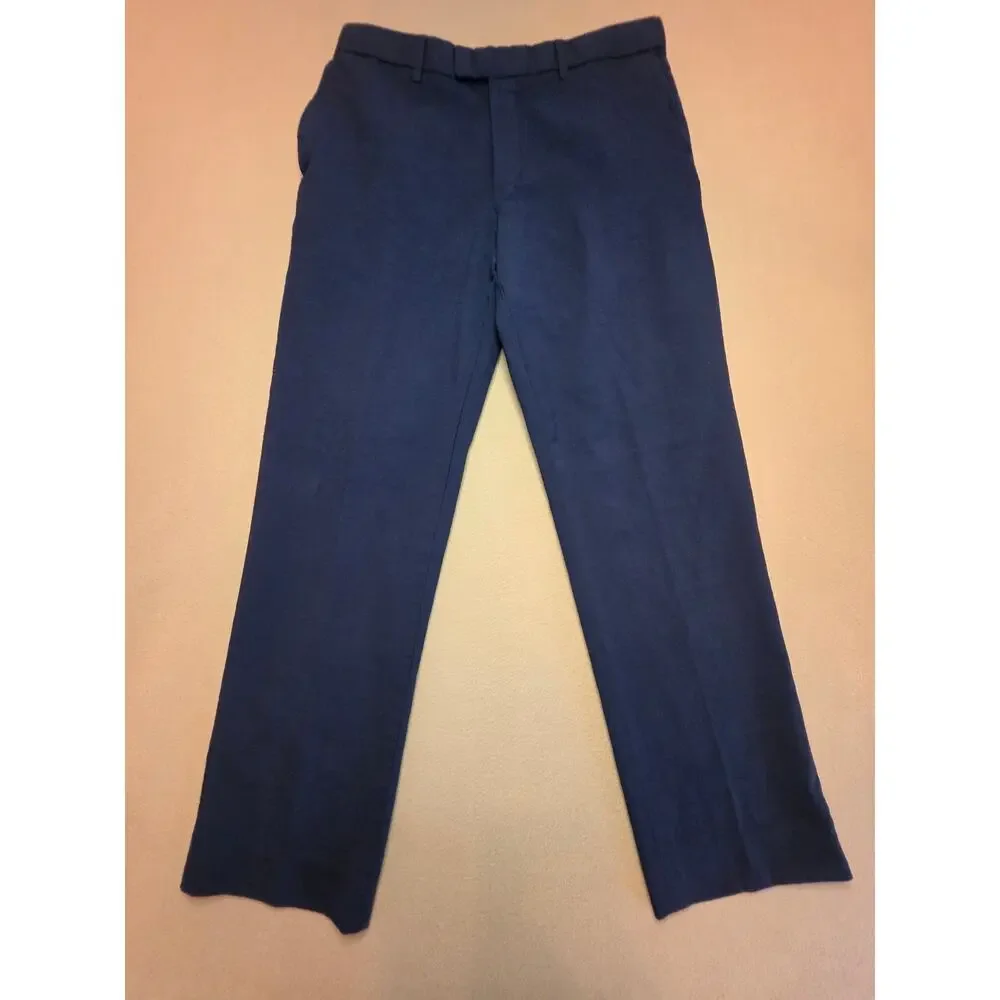 Banana Republic Slim Fit Marzotto Italian Wool Dress Pants Navy Blue Sz 34x32